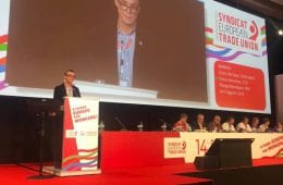 Simon Norrthon talar på Europafackens kongress